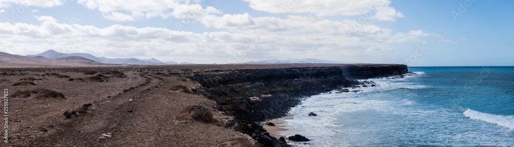 panorama of fuerteventura west coast panorama of fuerteventura west coast