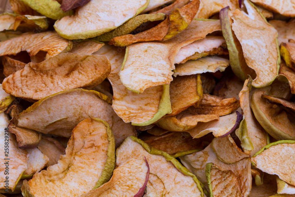 dried apples close up