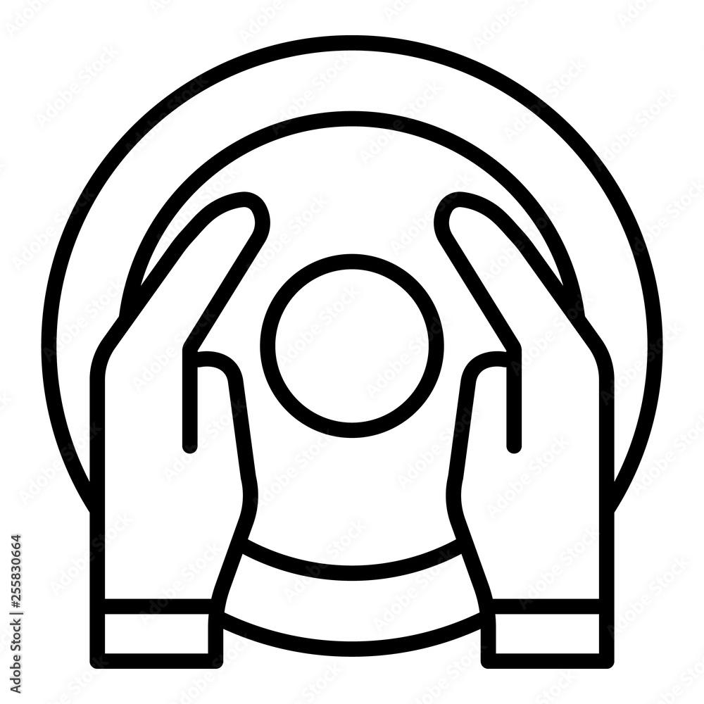 Hands potter work icon. Outline hands potter work vector icon for web design isolated on white background Hands potter work icon. Outline hands potter work vector icon for web design isolated on white background