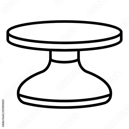 Potters wheel icon. Outline potters wheel vector icon for web design isolated on white background