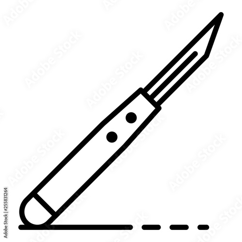 Potter knife icon. Outline potter knife vector icon for web design isolated on white background