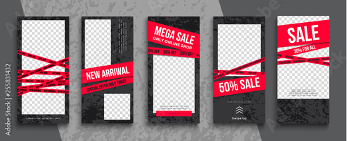 Сommercial editable Stories template. Design  for social media.