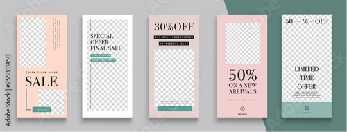 Сommercial editable Stories template. Design  for social media.
