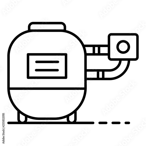 Pool pump icon. Outline pool pump vector icon for web design isolated on white background