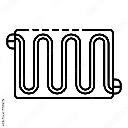 Pool heating icon. Outline pool heating vector icon for web design isolated on white background