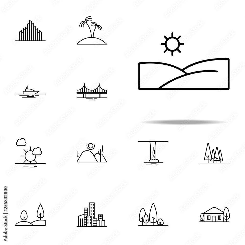 field icon. Landspace icons universal set for web and mobile field icon. Landspace icons universal set for web and mobile