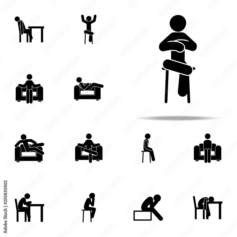 arm, man, sitting icon. Man Sitting On icons universal set for web and mobile arm, man, sitting icon. Man Sitting On icons universal set for web and mobile