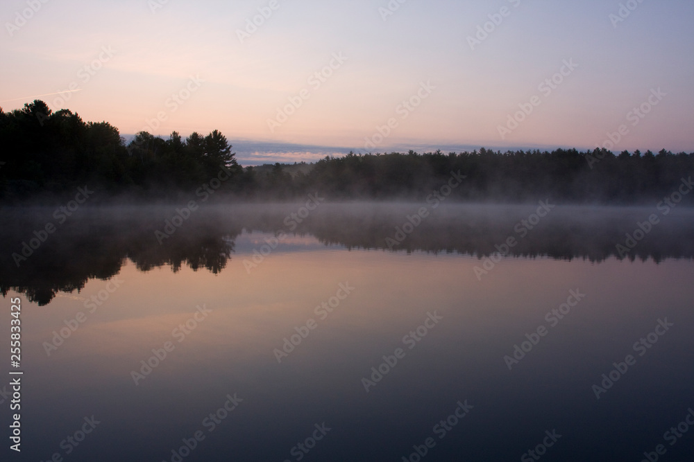 sunset on lake