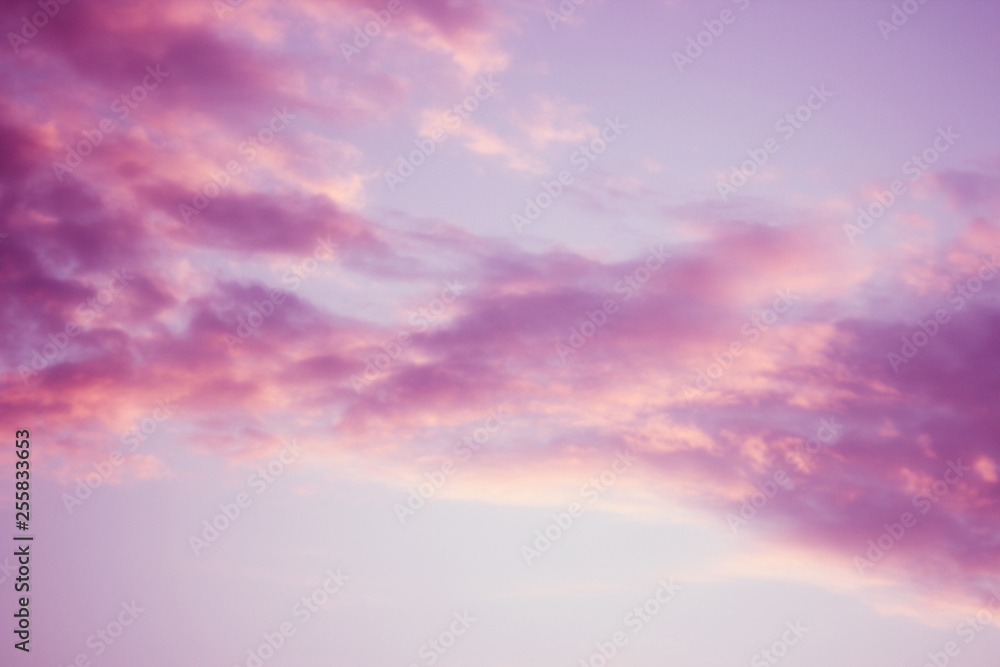 artistic purple sky and clouds