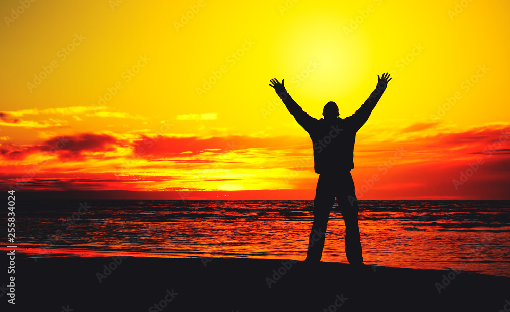man on a sunset man on a sunset