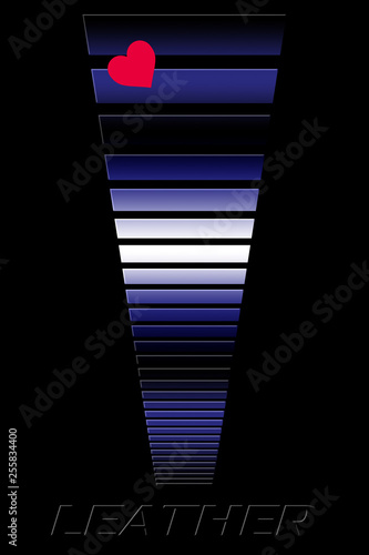 leather flag on black