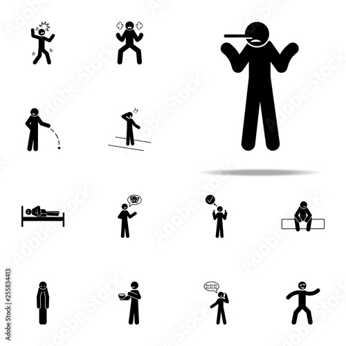 lie, long nose icon. Negative Character icons universal set for web and mobile