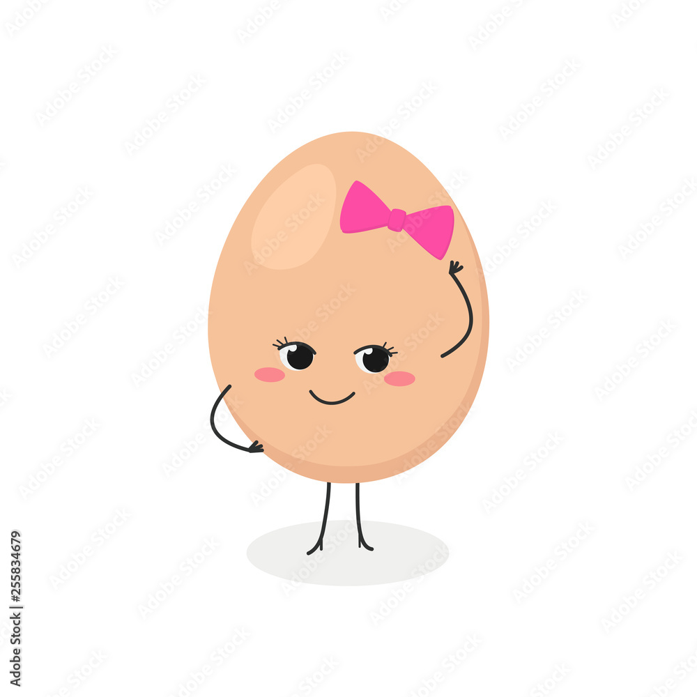 Vector illustration of pretty cartoon egg Vector illustration of pretty cartoon egg