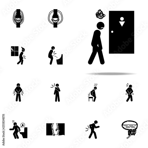 man, going, pee icon. Pain People icons universal set for web and mobile