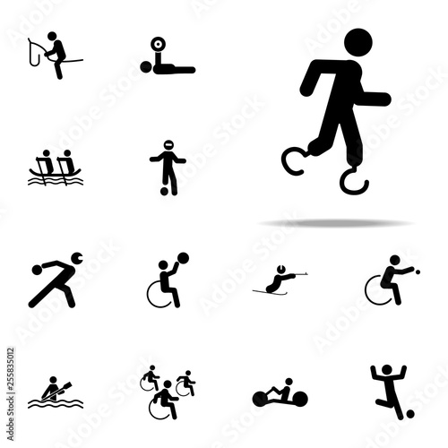 disabled sport athletics icon. paralympic icons universal set for web and mobile