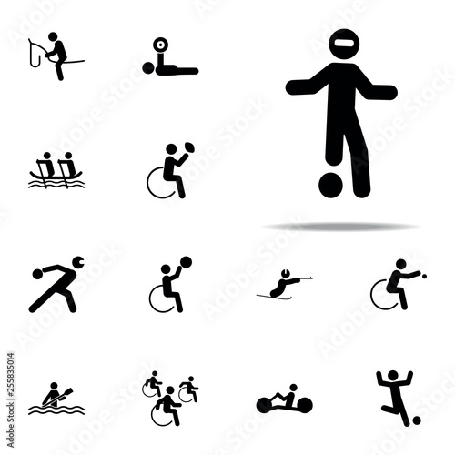 disabled sport ball football icon. paralympic icons universal set for web and mobile