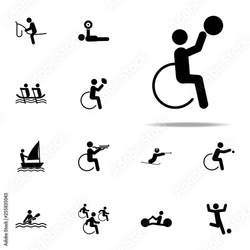 disabled sport basketball icon. paralympic icons universal set for web and mobile