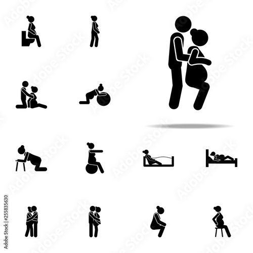 pregnant woman, helping icon. Pregnant woman icons universal set for web and mobile