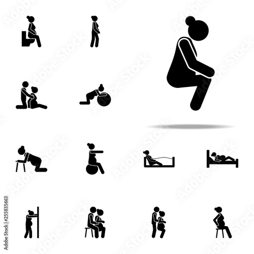 pregnant woman, position icon. Pregnant woman icons universal set for web and mobile