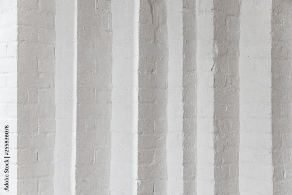 Fototapeta premium White brick wall with many corners