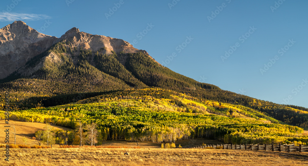 Autumn view of Lost Dollar Ranch Colorado - Rocky Mountains