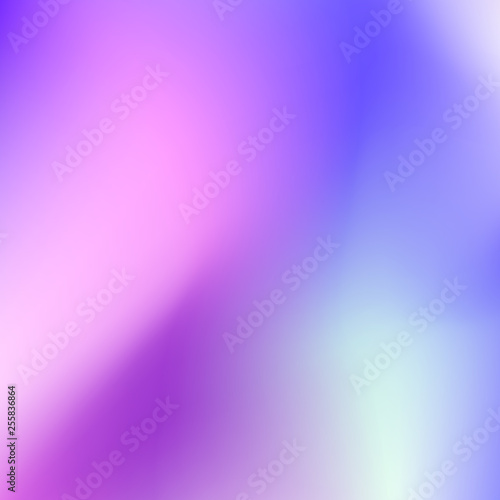 Abstract neon background. Bright tones of purple, pink, blue, white gradient. Blurred multicolored stains. Expressive vector template for modern creative art design. EPS10 illustration