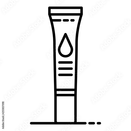 Sunscreen tube cream icon. Outline sunscreen tube cream vector icon for web design isolated on white background