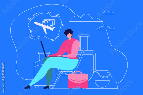 Planning Vacation Travel Flat Vector Concept