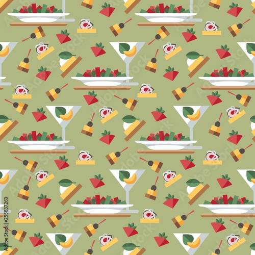 Cocktail Party Aperitif Seamless Vector Pattern