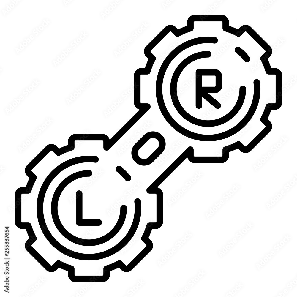 Left right lens box icon. Outline left right lens box vector icon for web design isolated on white background Left right lens box icon. Outline left right lens box vector icon for web design isolated on white background