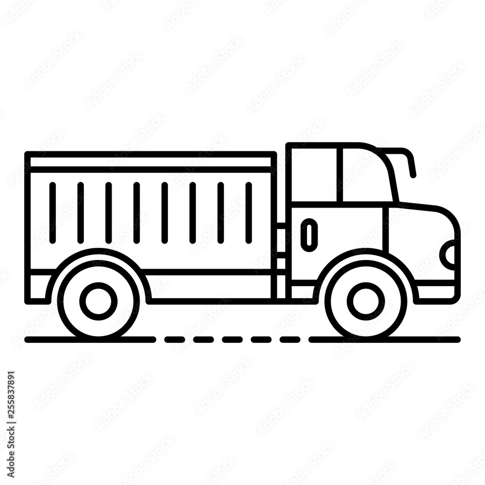 Farm truck icon. Outline farm truck vector icon for web design isolated on white background Farm truck icon. Outline farm truck vector icon for web design isolated on white background