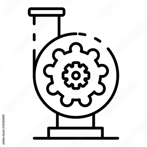 Irrigation pump icon. Outline irrigation pump vector icon for web design isolated on white background