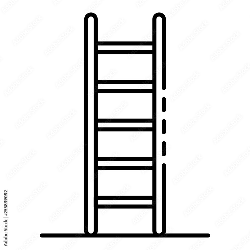 Wood staircase icon. Outline wood staircase vector icon for web design isolated on white background Wood staircase icon. Outline wood staircase vector icon for web design isolated on white background