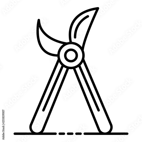 Secateurs icon. Outline secateurs vector icon for web design isolated on white background