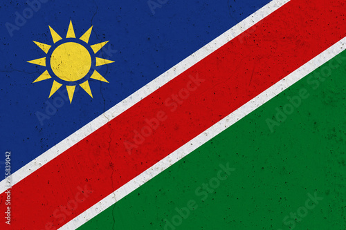 Free Download Namibia flag on concrete wall - GFXLoad