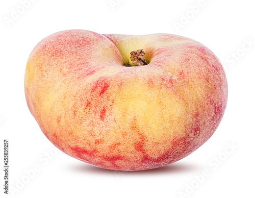 Peach isolated on white background