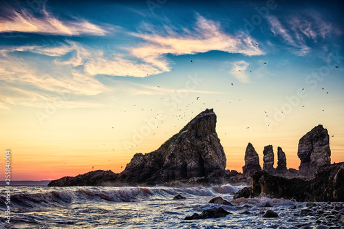 Impressive Rocks of Cape Split as Seen from the Beach