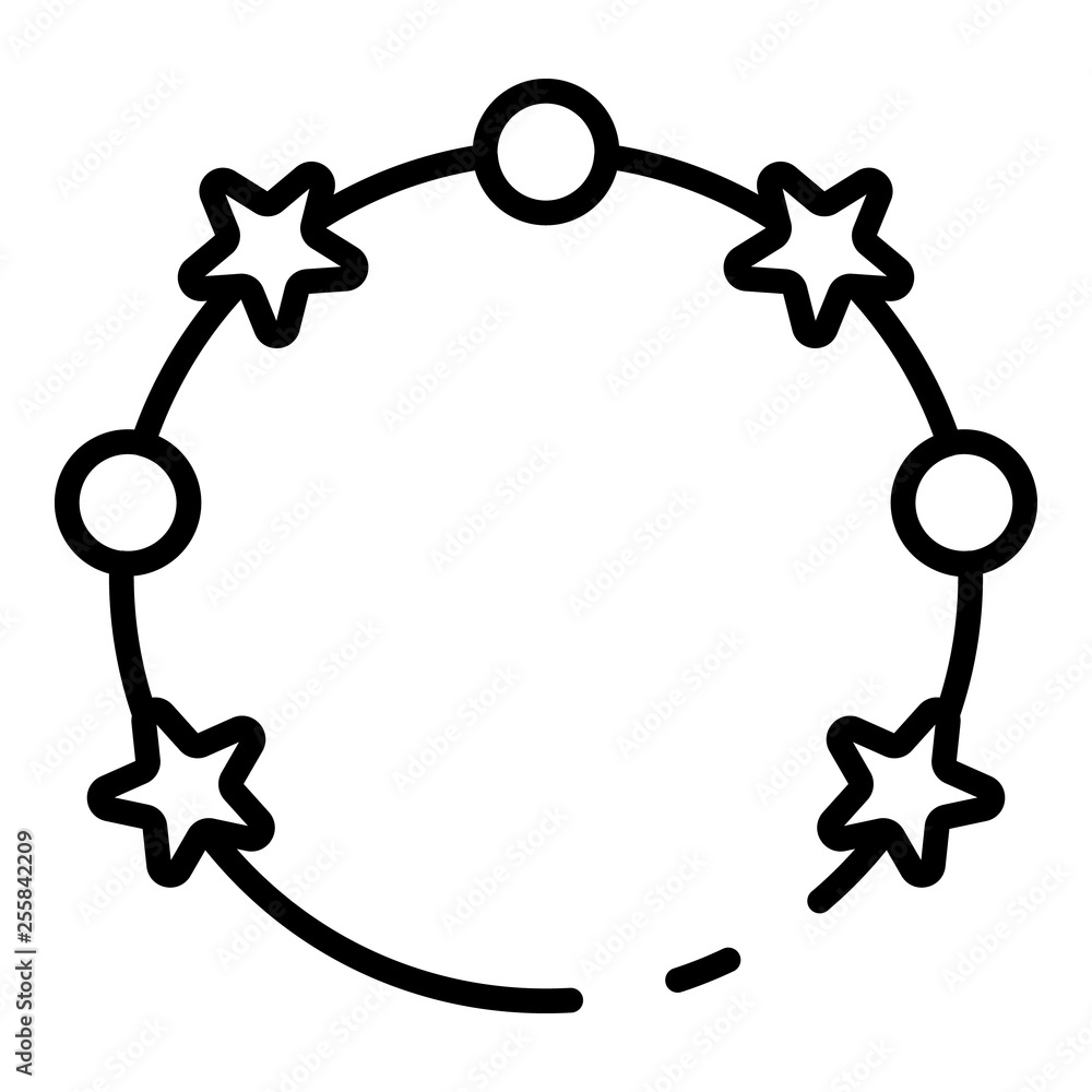 Crib toy circle icon. Outline crib toy circle vector icon for web design isolated on white background Crib toy circle icon. Outline crib toy circle vector icon for web design isolated on white background