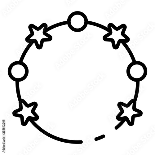 Crib toy circle icon. Outline crib toy circle vector icon for web design isolated on white background