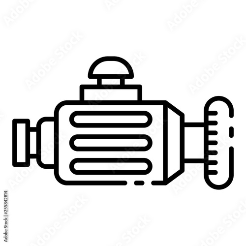 Car generator icon. Outline car generator vector icon for web design isolated on white background