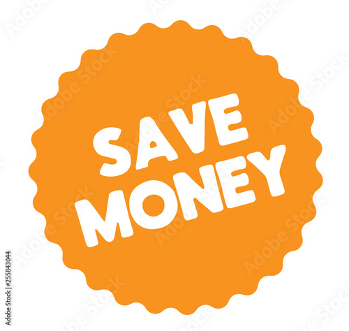 save money stamp on white