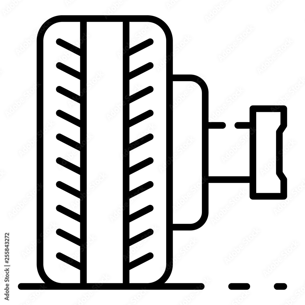 Car tire icon. Outline car tire vector icon for web design isolated on white background Car tire icon. Outline car tire vector icon for web design isolated on white background