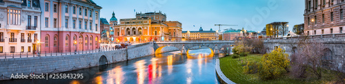 Obraz na płótnie Stockholm city center with Royal Swedish Opera at twilight, Sweden, Scandinavia w salonie