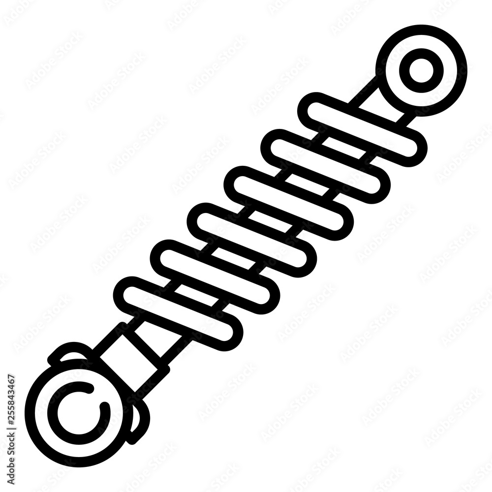 Car spring icon. Outline car spring vector icon for web design isolated on white background Car spring icon. Outline car spring vector icon for web design isolated on white background