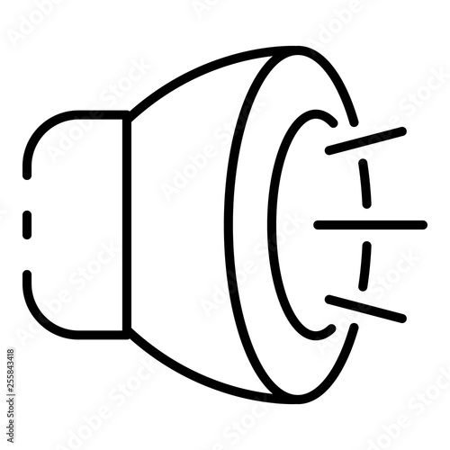 Fog light icon. Outline fog light vector icon for web design isolated on white background