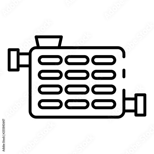Car radiator icon. Outline car radiator vector icon for web design isolated on white background