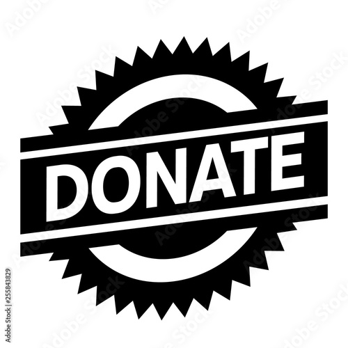 donate stamp on white