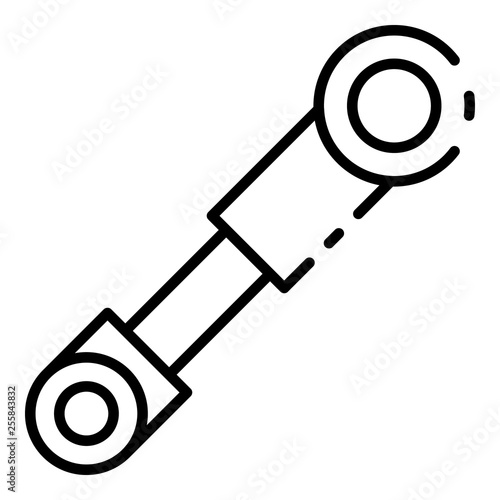 Car shock absorber icon. Outline car shock absorber vector icon for web design isolated on white background