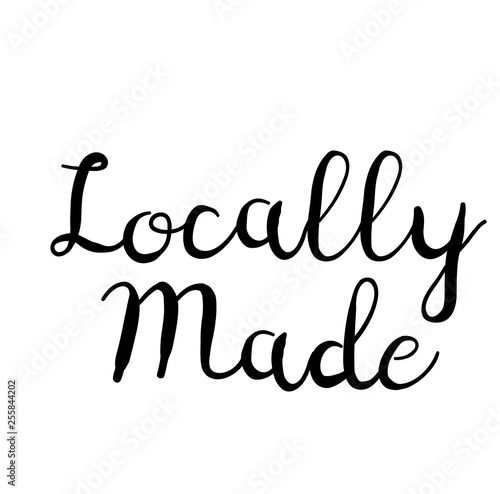 locally made stamp on white