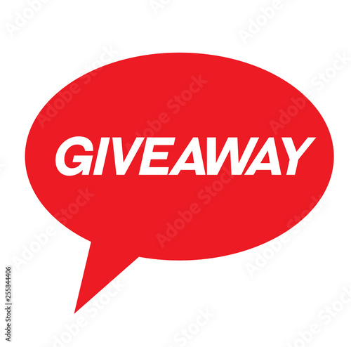 giveaway stamp on white